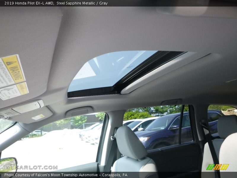 Steel Sapphire Metallic / Gray 2019 Honda Pilot EX-L AWD