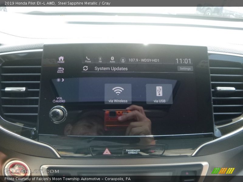 Steel Sapphire Metallic / Gray 2019 Honda Pilot EX-L AWD