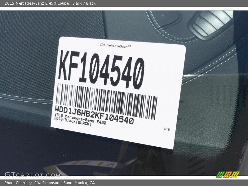 Black / Black 2019 Mercedes-Benz E 450 Coupe