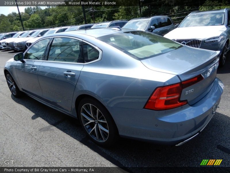 Mussel Blue Metalic / Blonde 2019 Volvo S90 T6 AWD Momentum