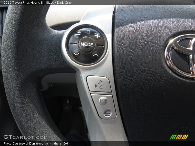Black / Dark Gray 2010 Toyota Prius Hybrid III