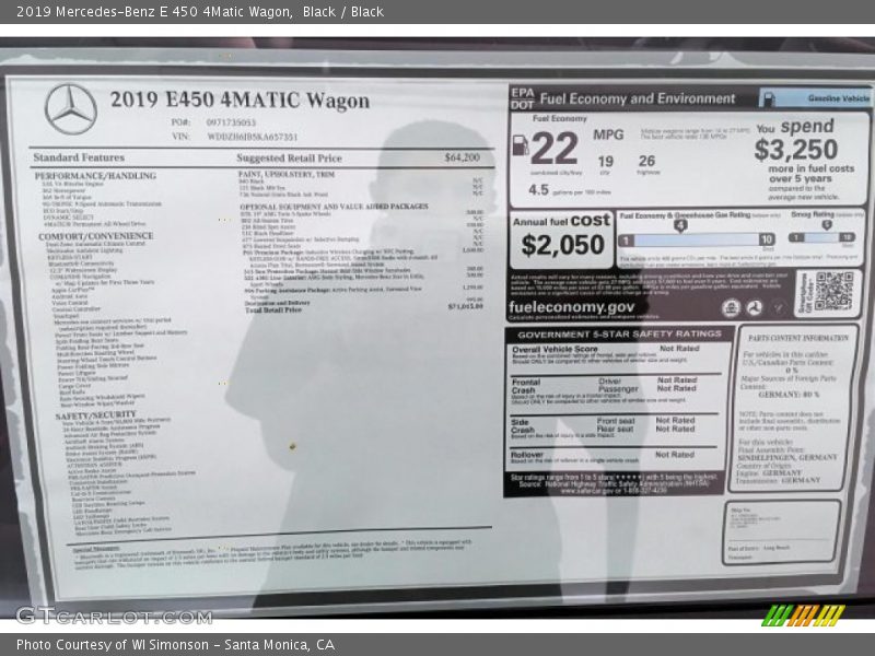Black / Black 2019 Mercedes-Benz E 450 4Matic Wagon