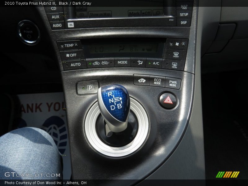 Black / Dark Gray 2010 Toyota Prius Hybrid III
