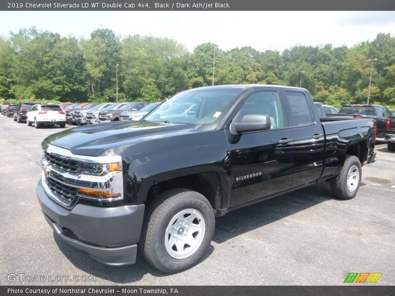 Black / Dark Ash/Jet Black 2019 Chevrolet Silverado LD WT Double Cab 4x4