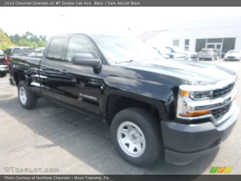 Black / Dark Ash/Jet Black 2019 Chevrolet Silverado LD WT Double Cab 4x4