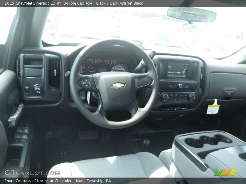 Black / Dark Ash/Jet Black 2019 Chevrolet Silverado LD WT Double Cab 4x4