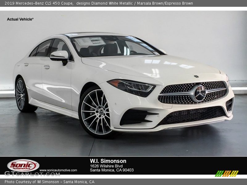 designo Diamond White Metallic / Marsala Brown/Espresso Brown 2019 Mercedes-Benz CLS 450 Coupe