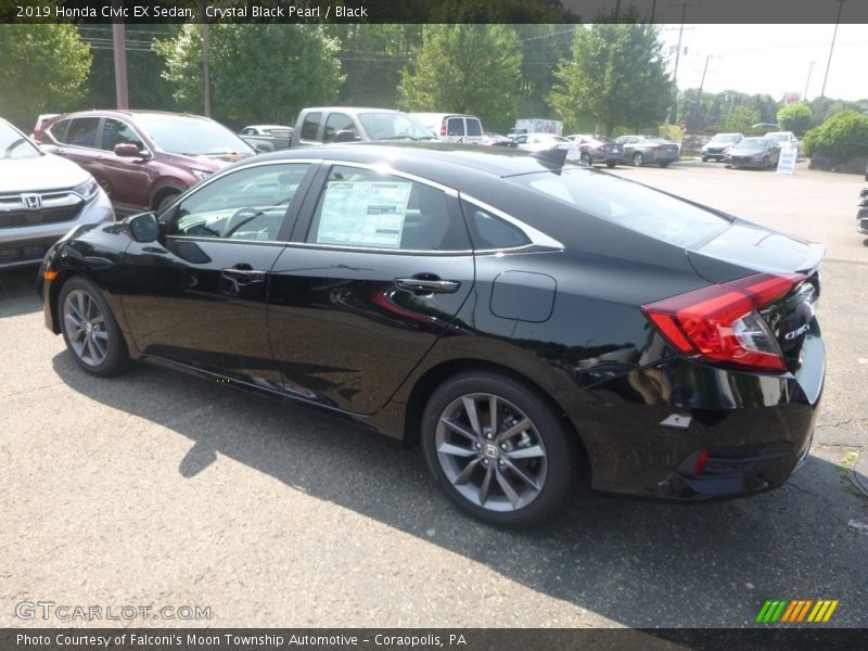 Crystal Black Pearl / Black 2019 Honda Civic EX Sedan