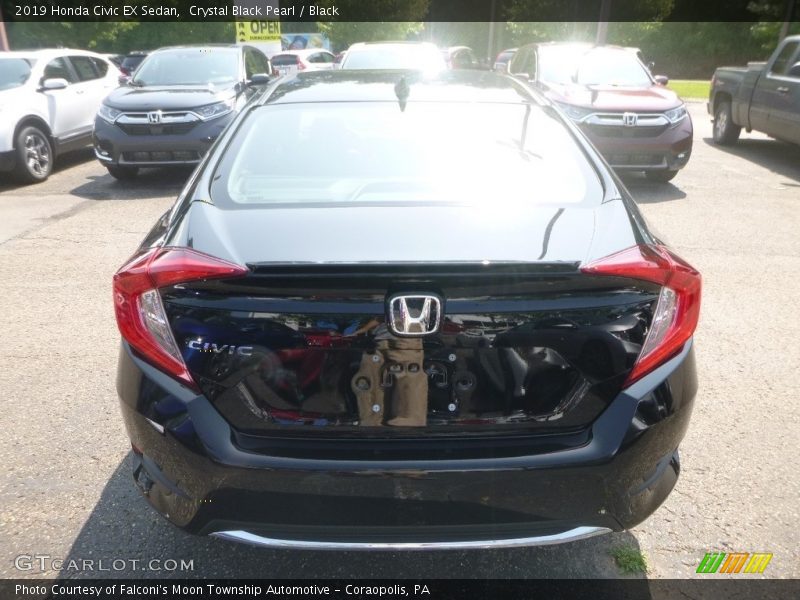 Crystal Black Pearl / Black 2019 Honda Civic EX Sedan