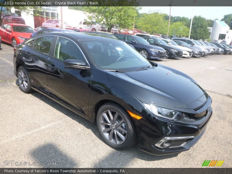 Crystal Black Pearl / Black 2019 Honda Civic EX Sedan