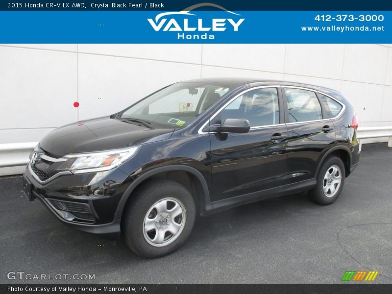 Crystal Black Pearl / Black 2015 Honda CR-V LX AWD