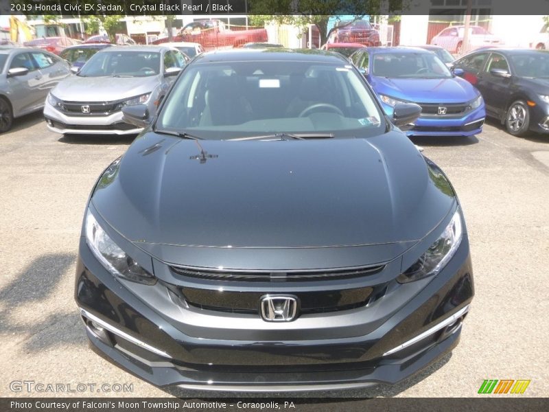 Crystal Black Pearl / Black 2019 Honda Civic EX Sedan