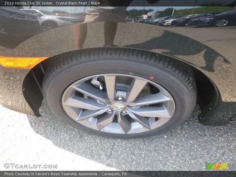 Crystal Black Pearl / Black 2019 Honda Civic EX Sedan