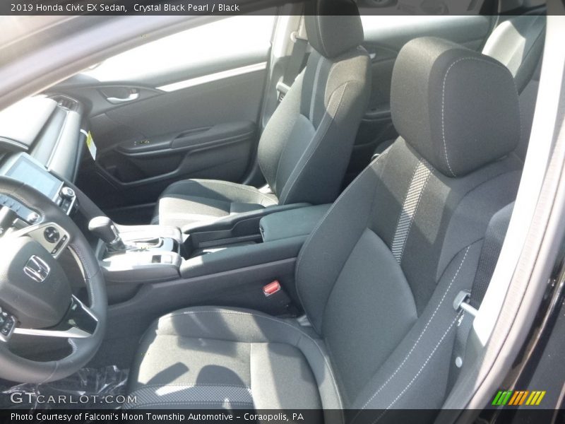 Crystal Black Pearl / Black 2019 Honda Civic EX Sedan