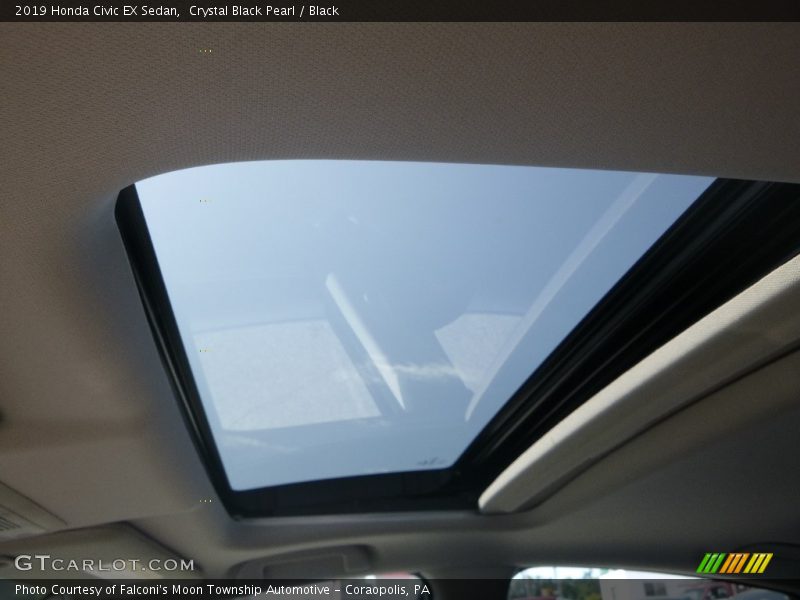 Crystal Black Pearl / Black 2019 Honda Civic EX Sedan