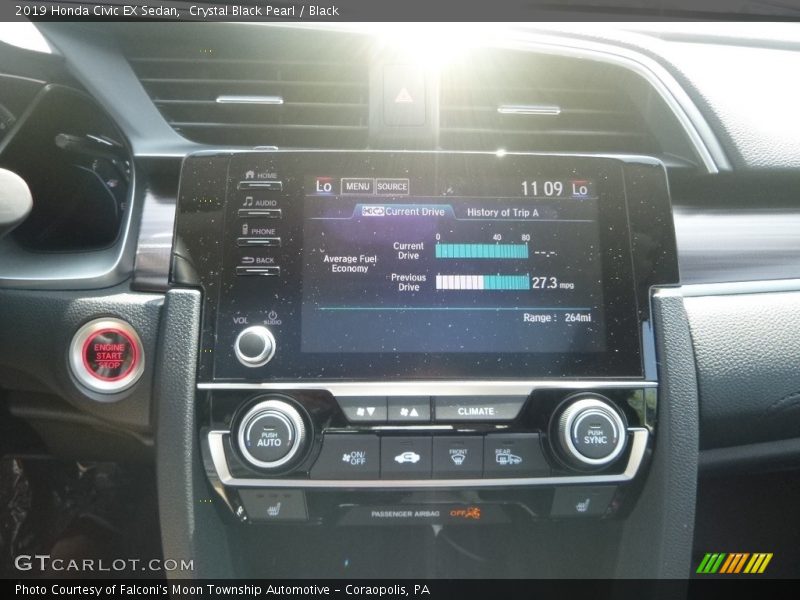 Crystal Black Pearl / Black 2019 Honda Civic EX Sedan