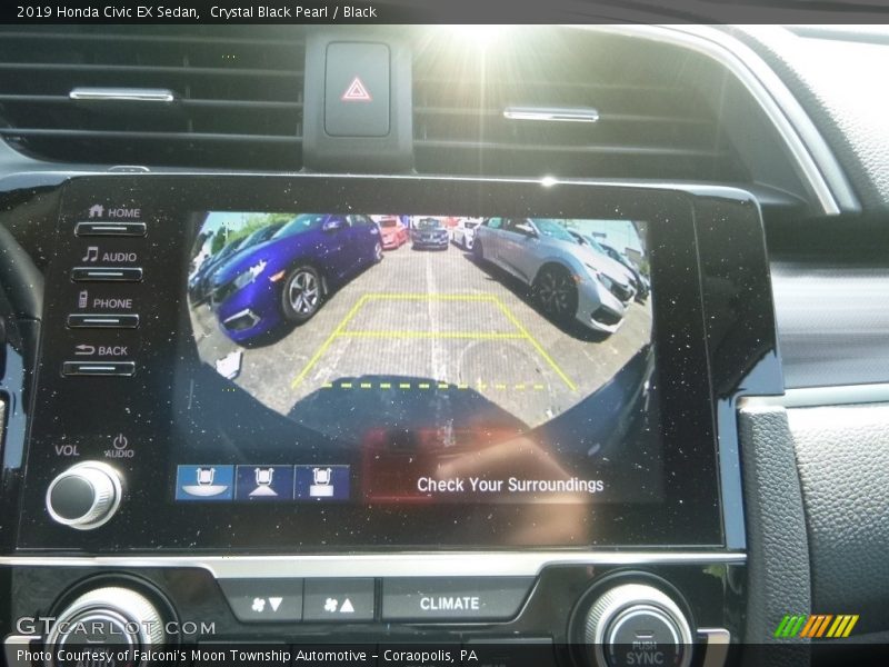 Crystal Black Pearl / Black 2019 Honda Civic EX Sedan