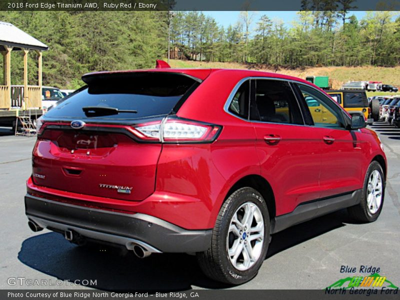 Ruby Red / Ebony 2018 Ford Edge Titanium AWD