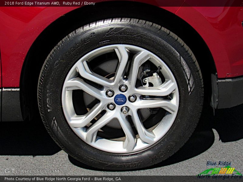 Ruby Red / Ebony 2018 Ford Edge Titanium AWD