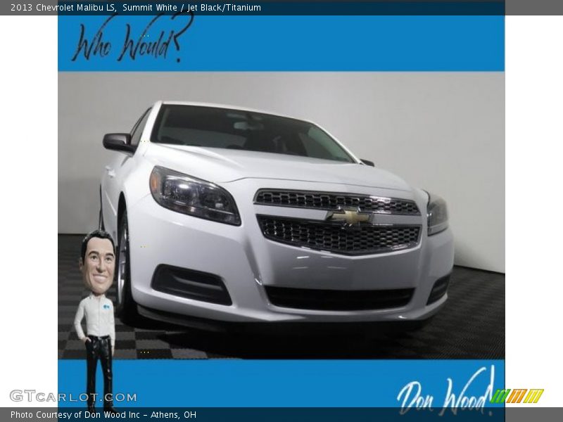 Summit White / Jet Black/Titanium 2013 Chevrolet Malibu LS