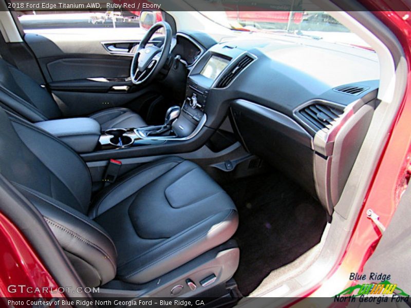 Ruby Red / Ebony 2018 Ford Edge Titanium AWD