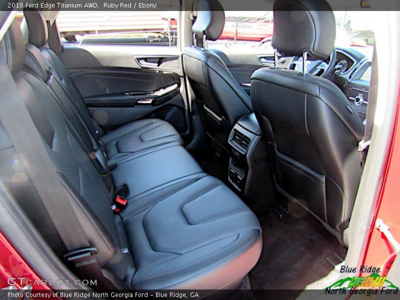 Ruby Red / Ebony 2018 Ford Edge Titanium AWD