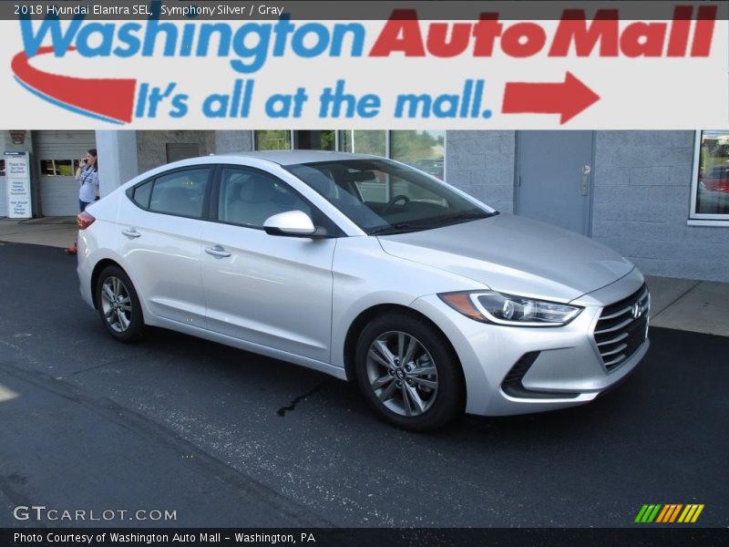 Symphony Silver / Gray 2018 Hyundai Elantra SEL