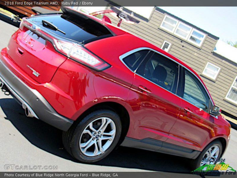 Ruby Red / Ebony 2018 Ford Edge Titanium AWD