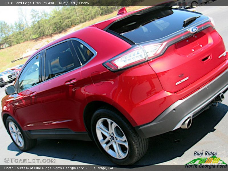Ruby Red / Ebony 2018 Ford Edge Titanium AWD