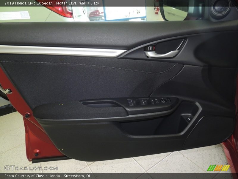 Molten Lava Pearl / Black 2019 Honda Civic EX Sedan