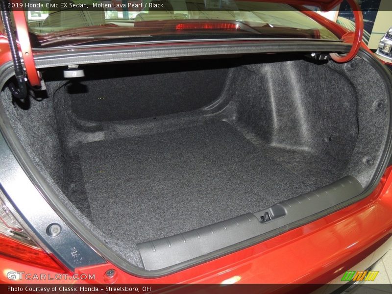 Molten Lava Pearl / Black 2019 Honda Civic EX Sedan