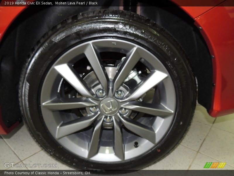 Molten Lava Pearl / Black 2019 Honda Civic EX Sedan
