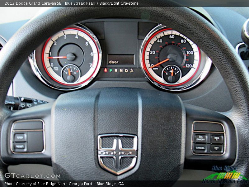 Blue Streak Pearl / Black/Light Graystone 2013 Dodge Grand Caravan SE