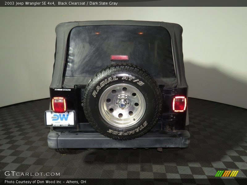 Black Clearcoat / Dark Slate Gray 2003 Jeep Wrangler SE 4x4