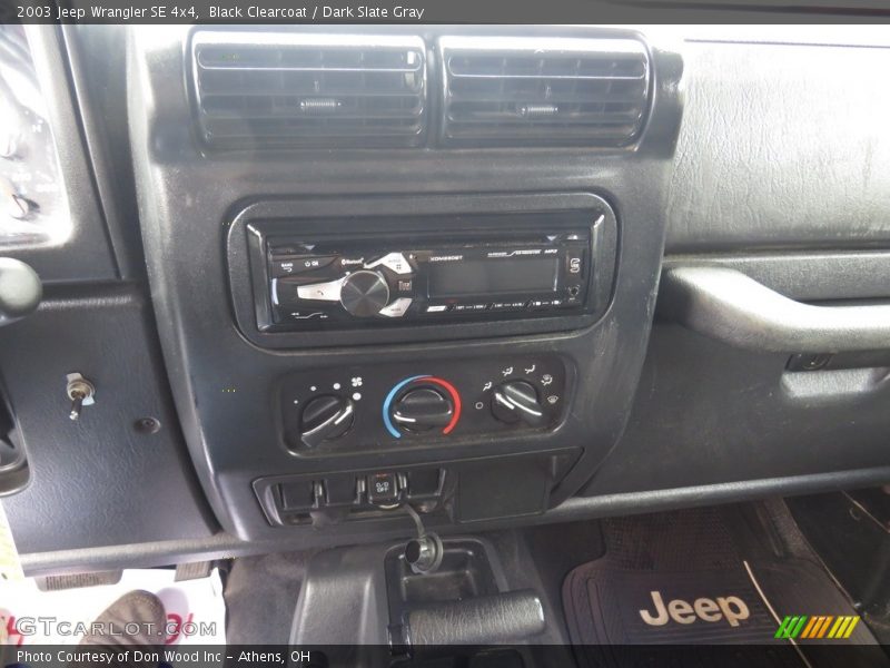 Black Clearcoat / Dark Slate Gray 2003 Jeep Wrangler SE 4x4