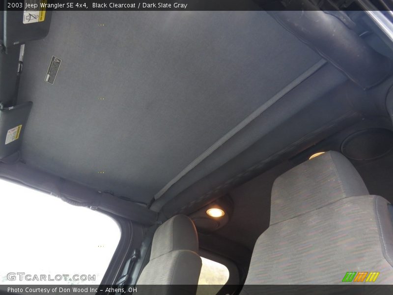 Black Clearcoat / Dark Slate Gray 2003 Jeep Wrangler SE 4x4
