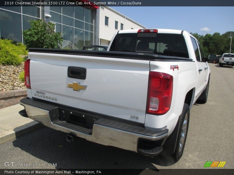 Summit White / Cocoa/Dune 2016 Chevrolet Silverado 1500 LTZ Crew Cab 4x4