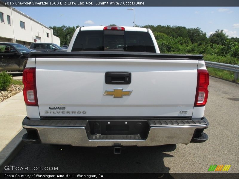 Summit White / Cocoa/Dune 2016 Chevrolet Silverado 1500 LTZ Crew Cab 4x4