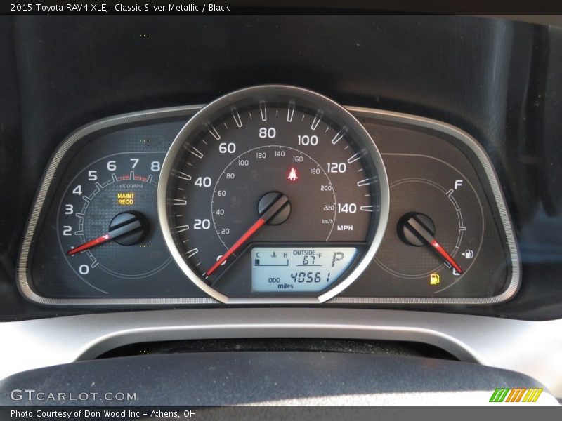 Classic Silver Metallic / Black 2015 Toyota RAV4 XLE