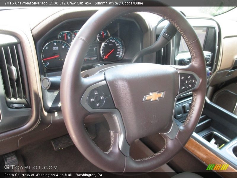 Summit White / Cocoa/Dune 2016 Chevrolet Silverado 1500 LTZ Crew Cab 4x4