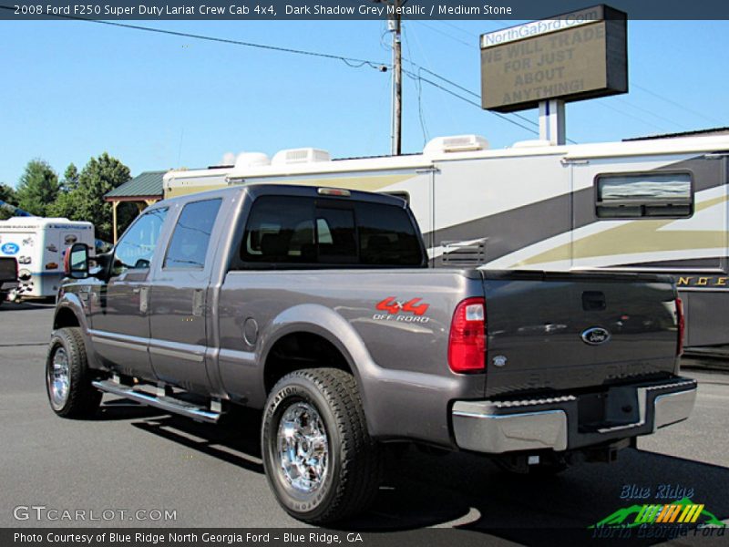 Dark Shadow Grey Metallic / Medium Stone 2008 Ford F250 Super Duty Lariat Crew Cab 4x4