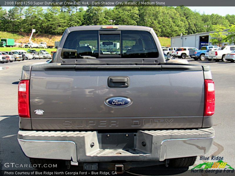 Dark Shadow Grey Metallic / Medium Stone 2008 Ford F250 Super Duty Lariat Crew Cab 4x4
