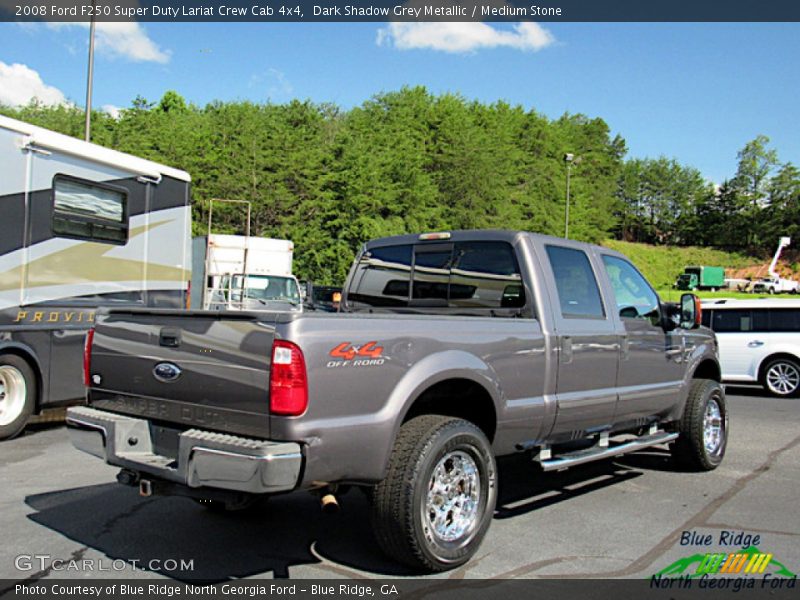 Dark Shadow Grey Metallic / Medium Stone 2008 Ford F250 Super Duty Lariat Crew Cab 4x4