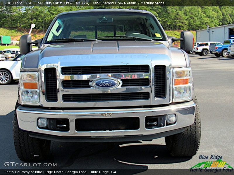 Dark Shadow Grey Metallic / Medium Stone 2008 Ford F250 Super Duty Lariat Crew Cab 4x4