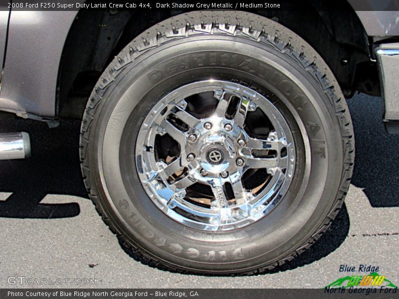 Dark Shadow Grey Metallic / Medium Stone 2008 Ford F250 Super Duty Lariat Crew Cab 4x4