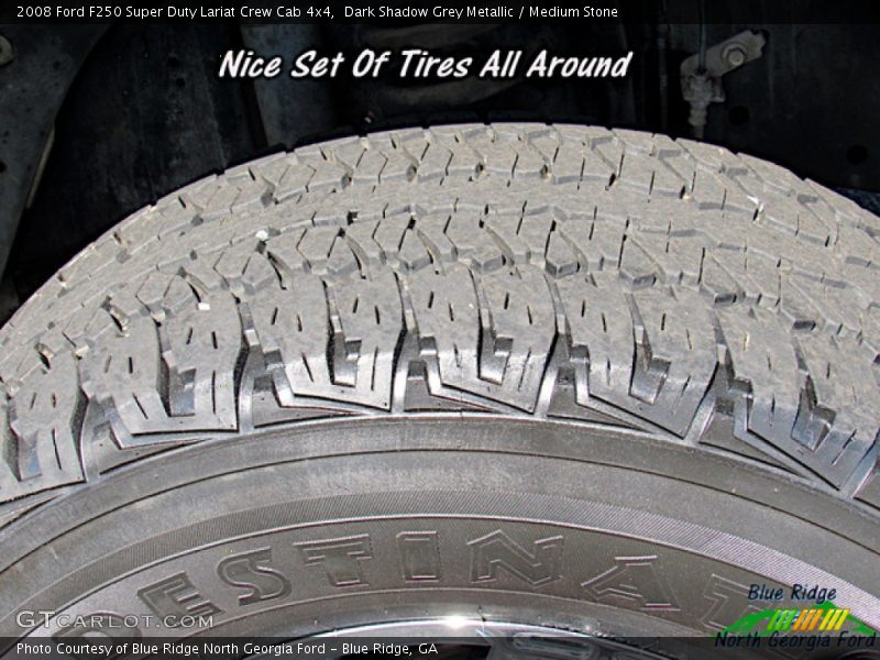 Dark Shadow Grey Metallic / Medium Stone 2008 Ford F250 Super Duty Lariat Crew Cab 4x4