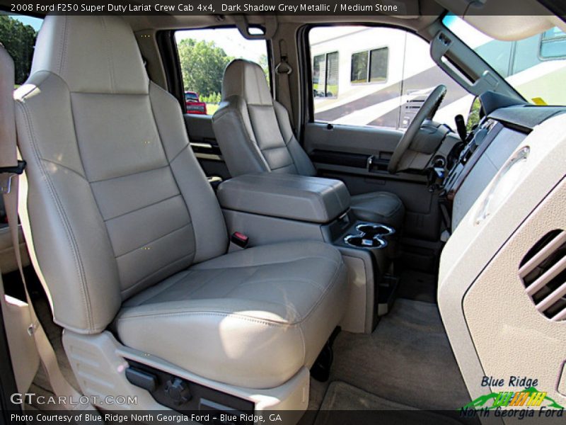 Dark Shadow Grey Metallic / Medium Stone 2008 Ford F250 Super Duty Lariat Crew Cab 4x4