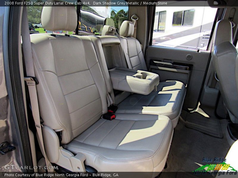 Dark Shadow Grey Metallic / Medium Stone 2008 Ford F250 Super Duty Lariat Crew Cab 4x4