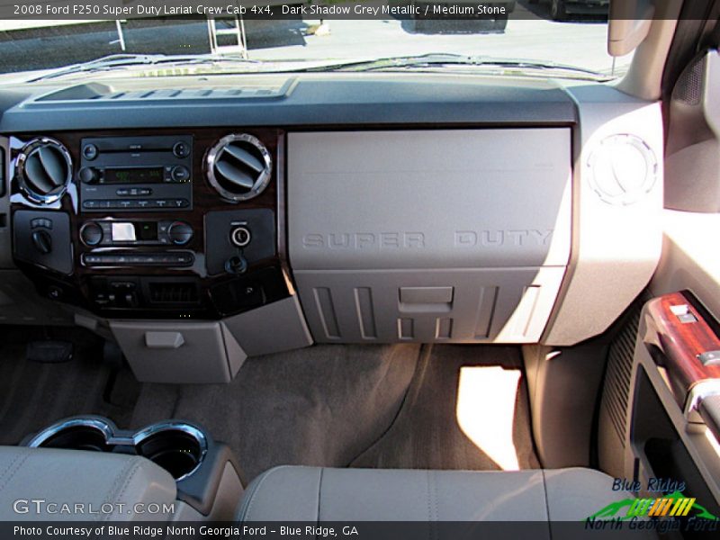 Dark Shadow Grey Metallic / Medium Stone 2008 Ford F250 Super Duty Lariat Crew Cab 4x4