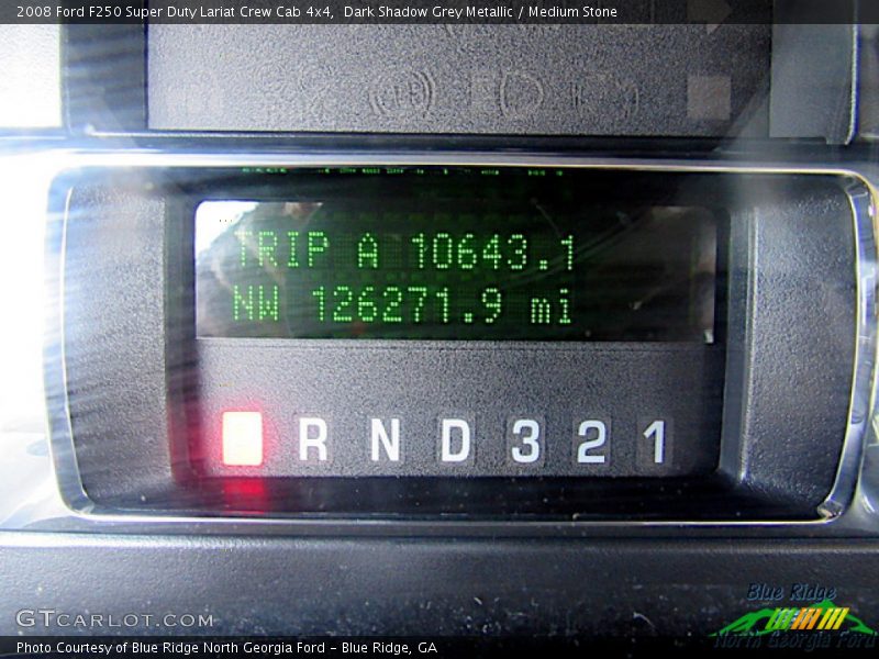 Dark Shadow Grey Metallic / Medium Stone 2008 Ford F250 Super Duty Lariat Crew Cab 4x4